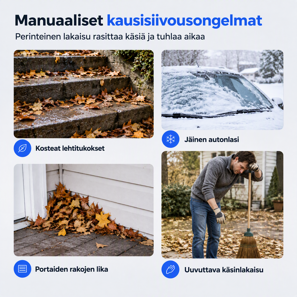 💨 Langaton nopea turbo-puhallin ulkoalueiden siivoukseen
