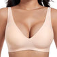 💕 Hyllytön Langaton Naisten Mukavat Langattomat Pojat Push Up Bralettes Saumattomat T-paidat Pojat Syvä V Arki Pojat