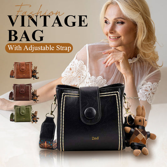 👜🎁Vintage -tyylinen käsipussi, jolla on muokattava leveä olkapanssipitko