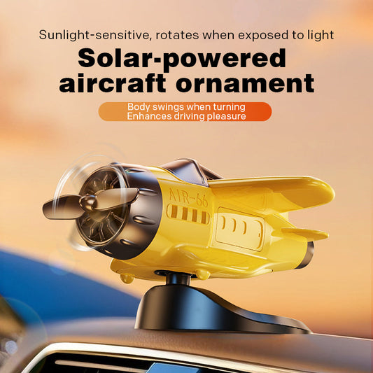 Aurinkokäyttöinen Lentokonemalli Auton Koriste