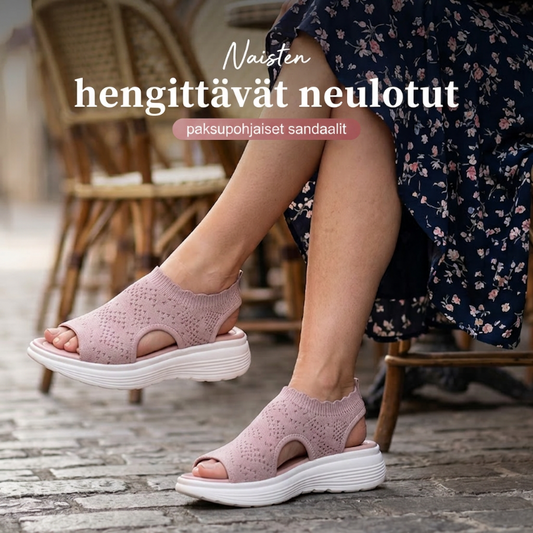 👡🌬️ Naisten hengittävät neuleplatformisandaalit – kevyet ja pehmeät ✨