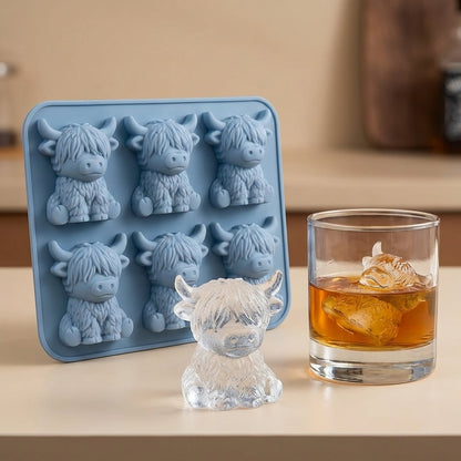 ⏳VIIMEINEN MYYNTIPÄVÄ -50% ALENNUS ⚡🐮 Mini-Highland-lehmä jääpalamuotti – Söpöjä 3D-jäitä juomiin, juhliin ja lahjoiksi