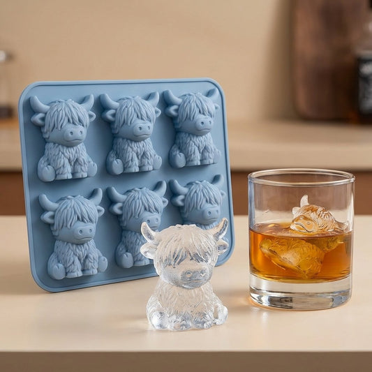 ⏳VIIMEINEN MYYNTIPÄVÄ -50% ALENNUS ⚡🐮 Mini-Highland-lehmä jääpalamuotti – Söpöjä 3D-jäitä juomiin, juhliin ja lahjoiksi