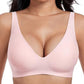 💕 Hyllytön Langaton Naisten Mukavat Langattomat Pojat Push Up Bralettes Saumattomat T-paidat Pojat Syvä V Arki Pojat