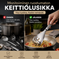 Monikäyttöinen ruostumattomasta teräksestä valmistettu keittiölusikka – kestävä ja tyylikäs keittiöön!
