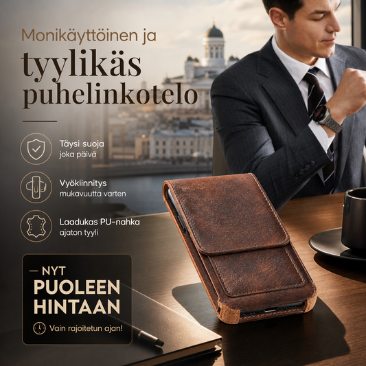 Monikäyttöinen ja tyylikäs puhelinkotelo
