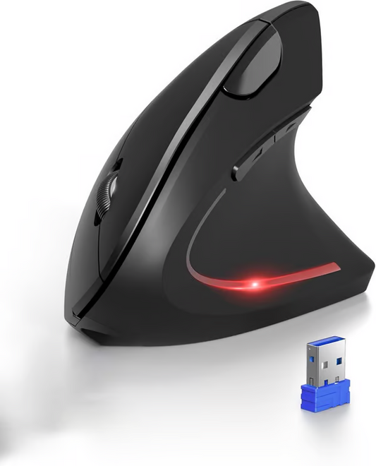 Ergonominen, langaton, ladattava USB-optinen hiiri