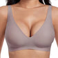 💕 Hyllytön Langaton Naisten Mukavat Langattomat Pojat Push Up Bralettes Saumattomat T-paidat Pojat Syvä V Arki Pojat