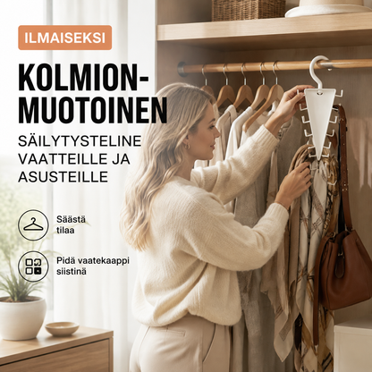 🔥 50% alennus – Älykäs kolmiomainen vaatekaappisäilytys ✨ Enemmän tilaa, vähemmän sotkua & tyylikäs järjestys kotona 🏡