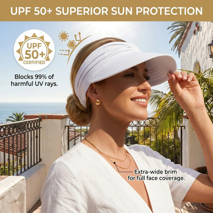 🔥 Kesän hittituote -50 % 💕 UPF 50+ hevoshäntähattu (aurinkovisiiri)