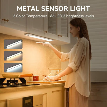 🏆 Megatarjous -50% 🔥 3-värisvalaistus Iskutton Älyanturi Magneettinen Ladattava LED-valo