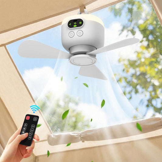 ⏰ Ajankohtainen tarjous: 50 % ALENNUS ladattavasta LED-katto tuulettimesta! 🌬️✨
