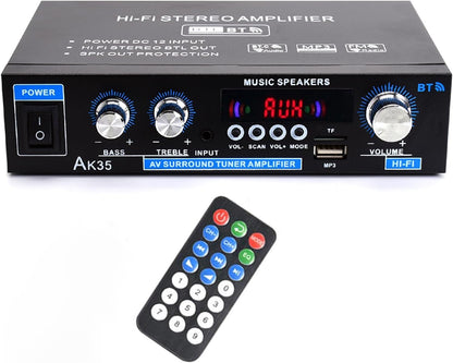 🔥Tarjous voimassa niin kauan kuin varastoa riittää – 50 %:n alennus!🎉 AK35-stereovahvistin, kotiteatteri, Bluetooth 5.0, Max