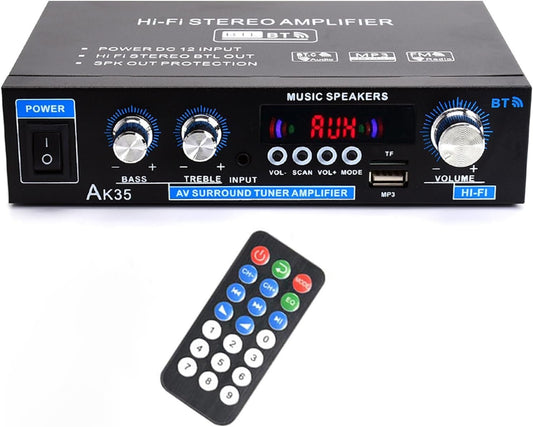🔥Tarjous voimassa niin kauan kuin varastoa riittää – 50 %:n alennus!🎉 AK35-stereovahvistin, kotiteatteri, Bluetooth 5.0, Max