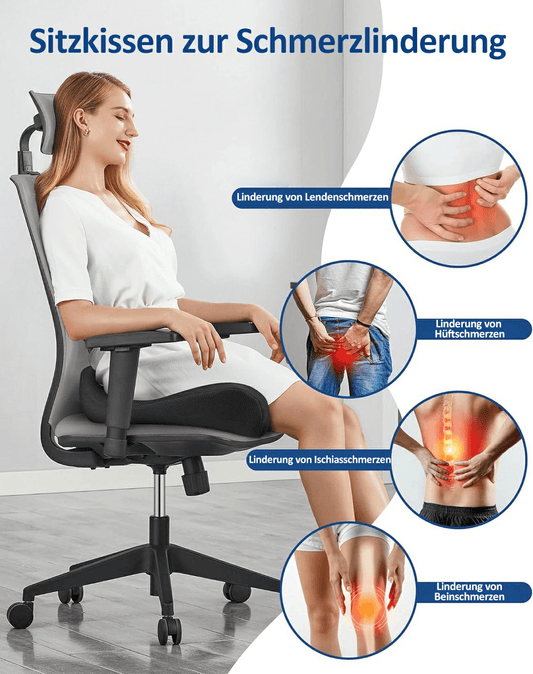 Ergonominen muistivaahdosta valmistettu istuintyyny