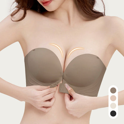 Näkymätön hihna edessä solki Push Up Bra