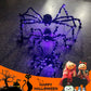Halloween Musta Hämähäkkikoriste Valolla