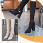 🔥Teräväkärkinen kärki Chunky Heel Knee High Boots