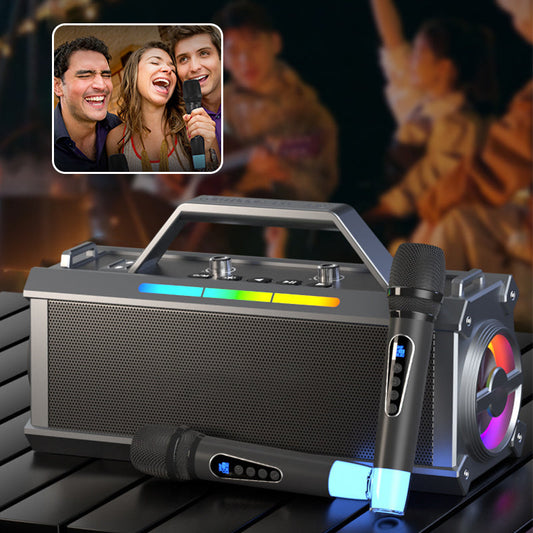 200W Bluetooth-karaokekaiutin, jossa on langaton mikrofoni