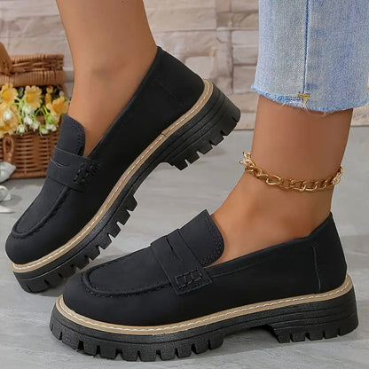🔥Naisten mukavat paksupohjaiset slip-on-loaferit   🥿