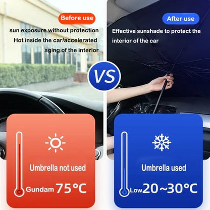 🚗 -50 % NYT! ☀️ Auton aurinkosuoja – Tehokas lämmöneristys, UV-suoja ja helppo taitettava tuulilasin suoja