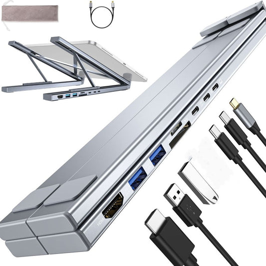 💥KUUMAT TARJOUKSET💥Ajankohtainen tarjous – USB-C-telakointiasema ja kannettavan tietokoneen teline, 4K HDMI