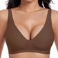 🍃 Kesäkuumaa alea -50% ⏰ Deep V -syväkaula push-up -rintaliivit ilman lankaa, saumaton hyytelörintaliivit