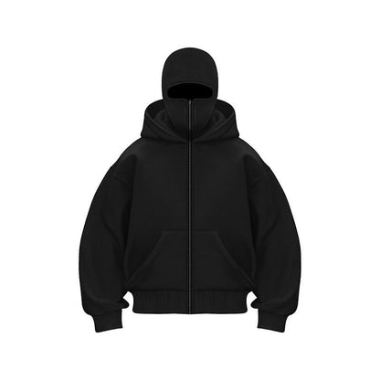 Ninja-huppari vetoketjulla miehille ja naisille