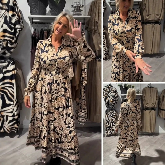 Naiset lyhtykuosi-maxi-mekko
