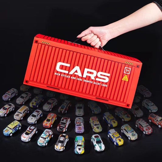 🎅 Joulualennus -49% 🎁 48 kappaleen mini-peruutusautosarja sisäänrakennetulla autotallilla