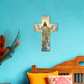 Retro Jeesus Kristus -seinärustin koriste