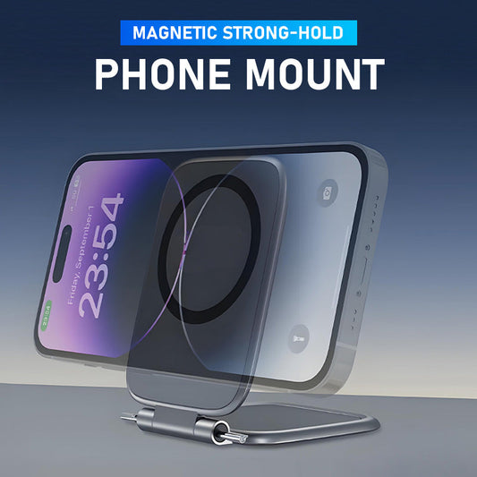 ✨Magneettinen vahvakiinnitteinen puhelinteline—Tarttuu kuin magneetti, pysyy kuin kallio!📱⚡