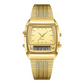 ⌚ RAJOITETUN AJAN -50%! 💥 Retrotyylinen neliökellotaulun monitoimikello – kaksoisnäyttö, sinkkiseos, ruostumaton teräs ✨