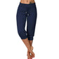 💎 -50% ALENNUS! 💎 Kiristysnyörillä varustetut crop-verryttelyhousut – Pehmeää polyesteriä, capripituus ja sivutaskut (6 väriä, koot S–3XL) 👖🌸