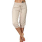 💎 -50% ALENNUS! 💎 Kiristysnyörillä varustetut crop-verryttelyhousut – Pehmeää polyesteriä, capripituus ja sivutaskut (6 väriä, koot S–3XL) 👖🌸