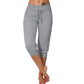 💎 -50% ALENNUS! 💎 Kiristysnyörillä varustetut crop-verryttelyhousut – Pehmeää polyesteriä, capripituus ja sivutaskut (6 väriä, koot S–3XL) 👖🌸