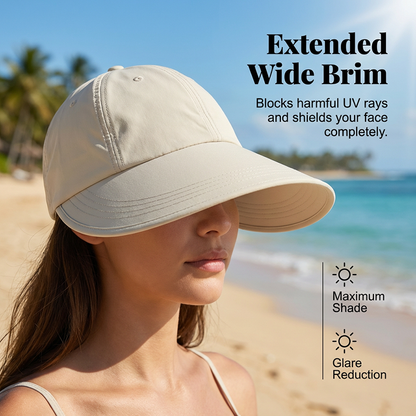 🧢 -50% ALENNUS NYT! 🌞 Naisten leveälierinen aurinkohattu – UV-suoja, nopeasti kuivuva kangas ja hengittävä mukavuus rannalle ja matkustamiseen 👒