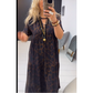 💞 Uutuus -50% ALENNUS rajoitetun ajan!! 👗 NAISTEN V-PÄÄNTIELLÄ VARUSTETTU LEOPARDIKUVIOINEN MAKKIMEKKO! 💎