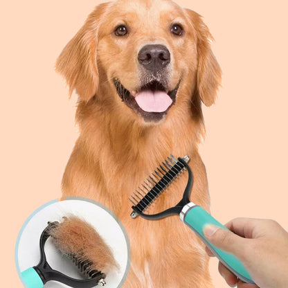 🐾 ÄKKIÖTARJOUS: 50% ALENNUSTA! ✨ Kaksikantainen karvanpoisto-lemmikinharja – Kaksipuolinen, ergonominen ja hellä koirille ja kissoille 🐶