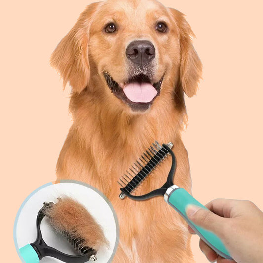🐾 ÄKKIÖTARJOUS: 50% ALENNUSTA! ✨ Kaksikantainen karvanpoisto-lemmikinharja – Kaksipuolinen, ergonominen ja hellä koirille ja kissoille 🐶