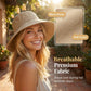 👒 MÄÄRÄAIKAINEN -50 % TARJOUS! ✨ Naisten rusettikoristeinen leveälierinen aurinkohattu – Taitettava, 360° suoja 🎀