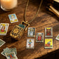 Vintage Tarot-lukkoriipuskaulakoru