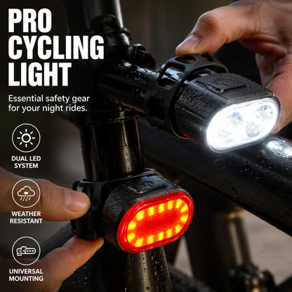 ⏳Rajoitetun ajan -50%⏰USB-ladattava pyörän valosarja🚲🔦