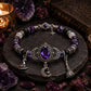 💜 Goottilaista purppuraa strassikoristeinen Halloween-ranneke