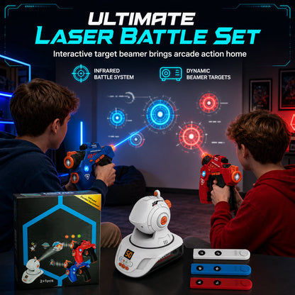 🔥 -50 % NYT! Lasten laser tag -peli, jossa maaliprojektio, joukkuetila, valot ja äänet – aktiivista pelaamista ilman ruutua 🎯🔫✨✅💥