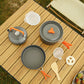 Alumiininen Outdoor Camping keittoastiasarja