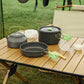 Alumiininen Outdoor Camping keittoastiasarja