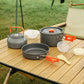 Alumiininen Outdoor Camping keittoastiasarja