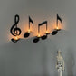 🎵 Music Note musta seinävalaisin 🎵