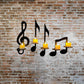 🎵 Music Note musta seinävalaisin 🎵